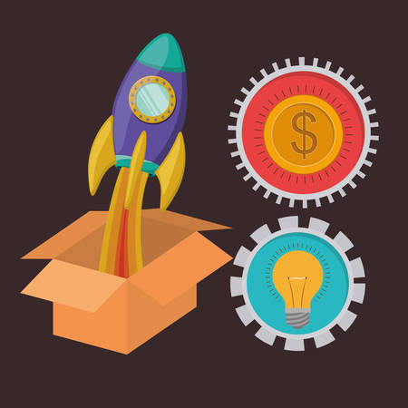 start up concept designのイラスト素材