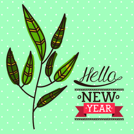 hello new year design, vector illustration eps10 graphicのイラスト素材