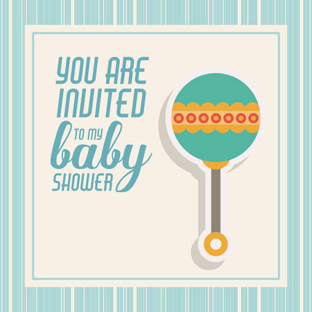 baby shower invitation design, vector illustration eps10 graphicのイラスト素材