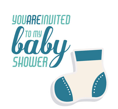 baby shower invitation design, vector illustration eps10 graphicのイラスト素材