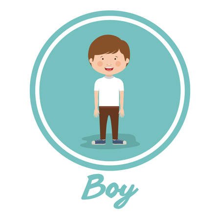 boy smiling design, vector illustration eps10 graphicのイラスト素材