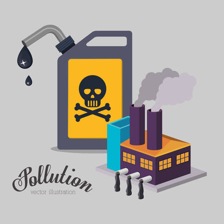pollution concept design, vector illustration eps10 graphicのイラスト素材