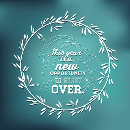 motivational message new year design, vector illustration eps10 graphicのイラスト素材