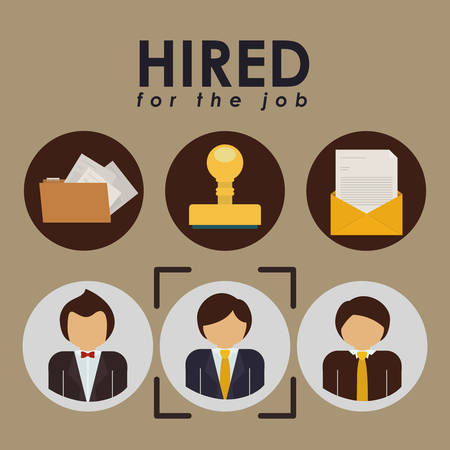 hired for the job design, vector illustration eps10 graphicのイラスト素材