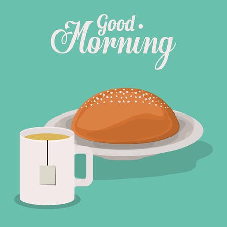 good morning breakfast design, vector illustration eps10 graphicのイラスト素材