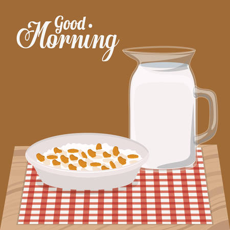 good morning breakfast design, vector illustration eps10 graphicのイラスト素材