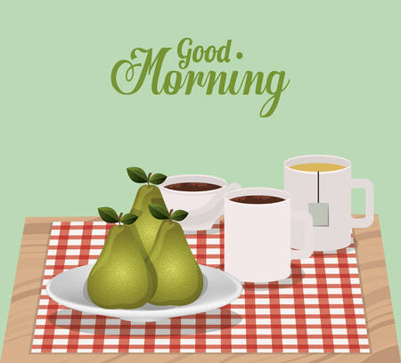 good morning breakfast design, vector illustration eps10 graphicのイラスト素材