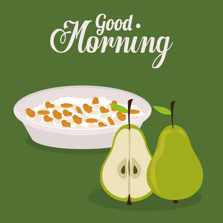 good morning breakfast design, vector illustration eps10 graphicのイラスト素材