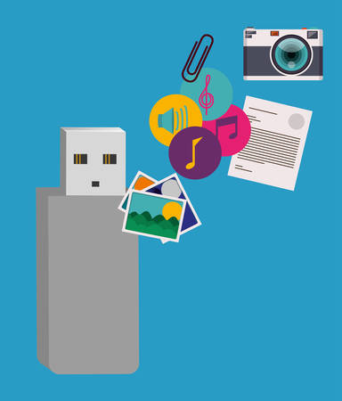 pen drive design, vector illustration eps10 graphicのイラスト素材