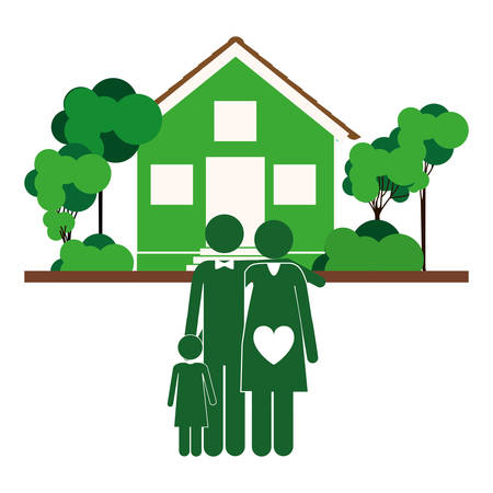 happy family design illustration graphicのイラスト素材