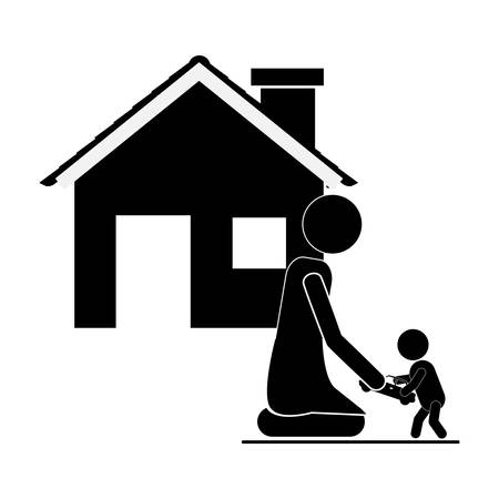 happy family design illustration graphicのイラスト素材