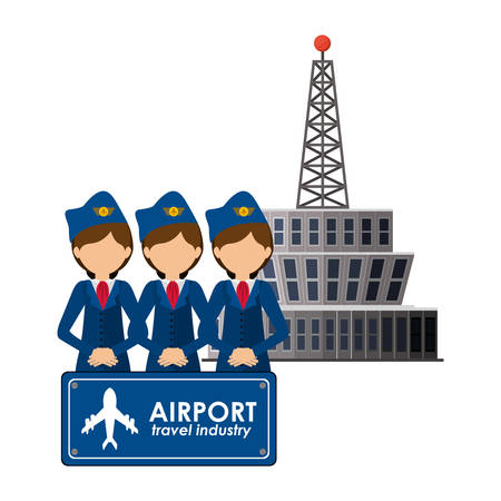 airport industry design illustration graphicのイラスト素材