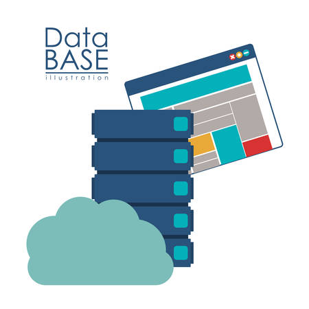 data base design, vector illustration eps10 graphicのイラスト素材