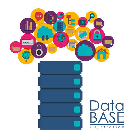 data base design, vector illustration eps10 graphicのイラスト素材
