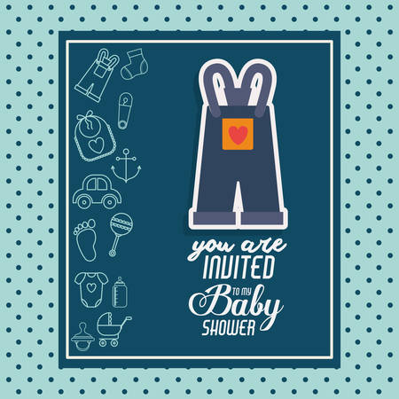 baby shower invitation design, vector illustration eps10 graphicのイラスト素材