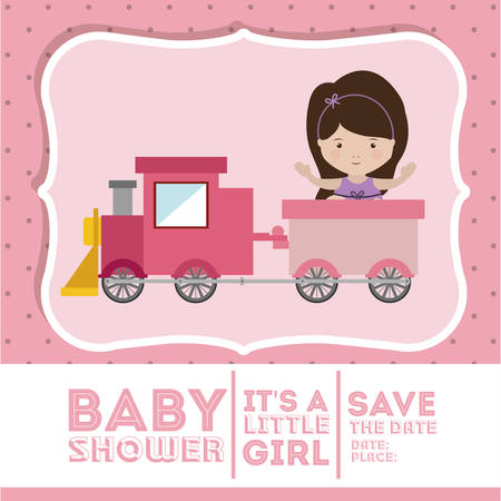 baby shower invitation design, vector illustration eps10 graphicのイラスト素材