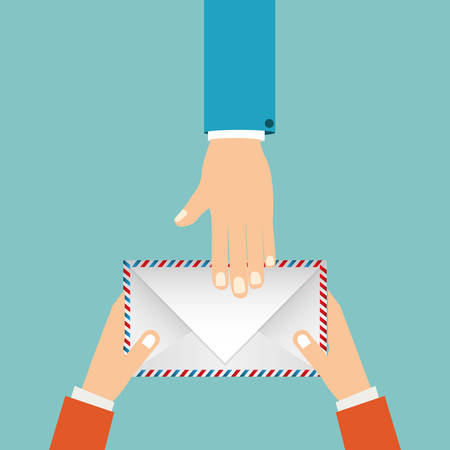 send letter design, vector illustration eps10 graphicのイラスト素材