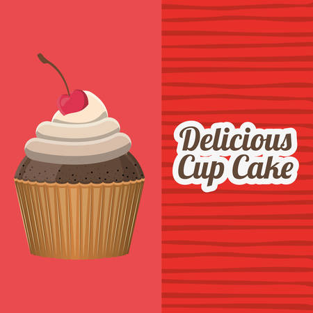 delicious cupcake design, vector illustration eps10 graphicのイラスト素材