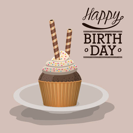 happy birthday design, vector illustration eps10 graphicのイラスト素材
