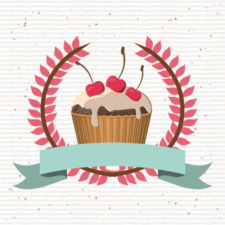 delicious cupcake design, vector illustration eps10 graphicのイラスト素材