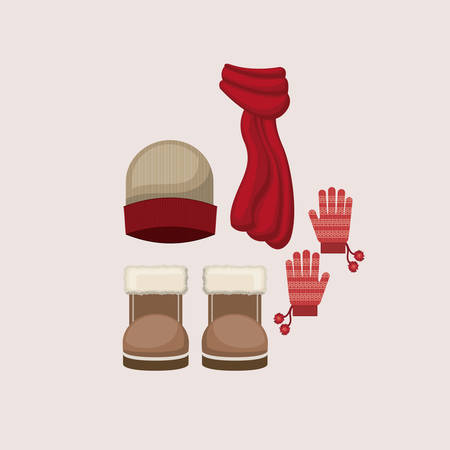 winter clothing design illustration graphicのイラスト素材
