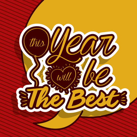 merry christmas and happy new year designのイラスト素材