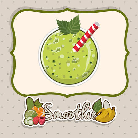 fruit smoothie design, vector illustration eps10 graphicのイラスト素材