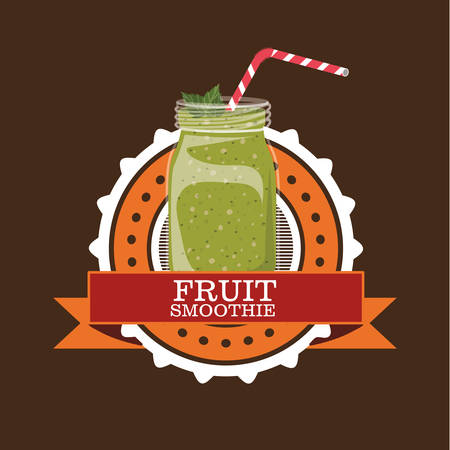 fruit smoothie design, vector illustration eps10 graphicのイラスト素材