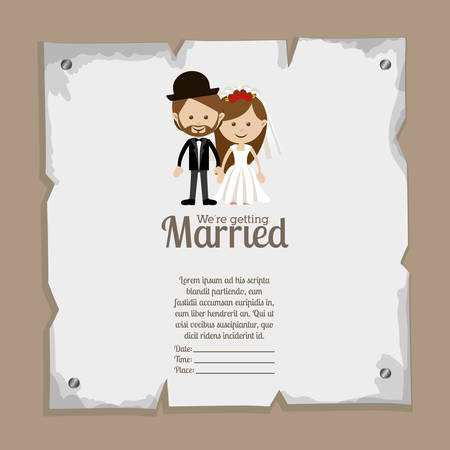 wedding invitation design, vector illustration eps10 graphicのイラスト素材