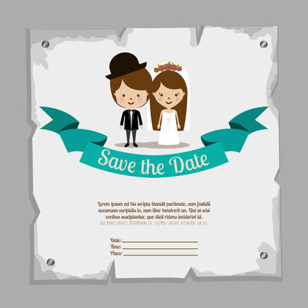 wedding invitation design, vector illustration eps10 graphicのイラスト素材