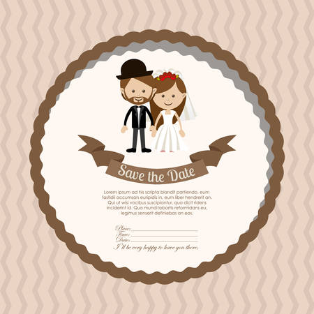 wedding invitation design, vector illustration eps10 graphicのイラスト素材