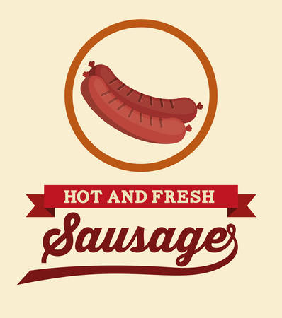 delicious sausage design, vector illustration eps10 graphicのイラスト素材