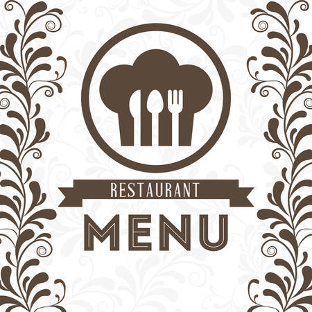 restaurant menu design, vector illustration のイラスト素材