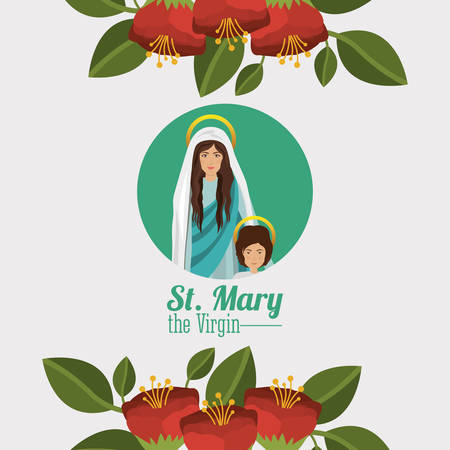 st mary the virgin design, vector illustration eps10 graphicのイラスト素材