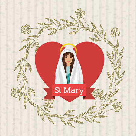 st mary the virgin design, vector illustration eps10 graphicのイラスト素材