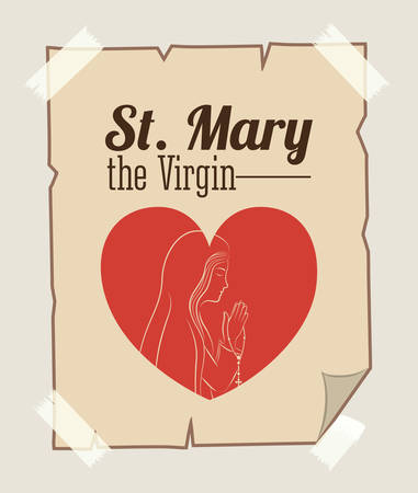 st mary the virgin design, vector illustration eps10 graphicのイラスト素材