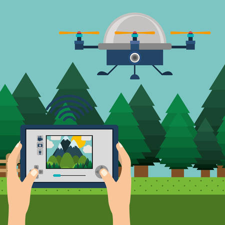 drone technology design, vector illustration eps10 graphicのイラスト素材