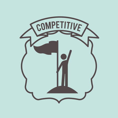 competitive spirit design, vector illustration eps10 graphicのイラスト素材