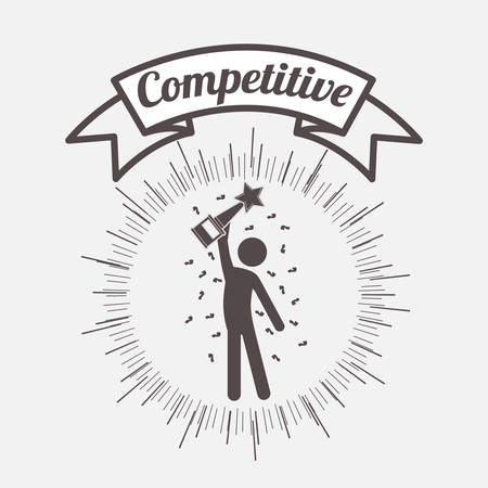 competitive spirit design, vector illustration eps10 graphicのイラスト素材