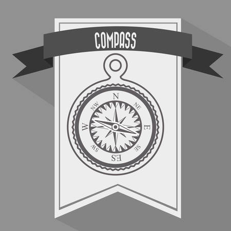 compass emblem designのイラスト素材