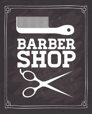 barber shop designのイラスト素材