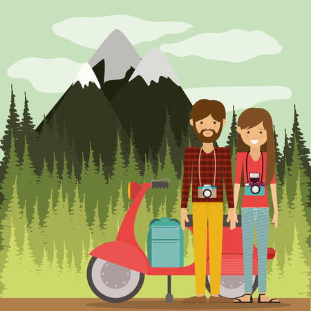 Traveler lifestyle designのイラスト素材