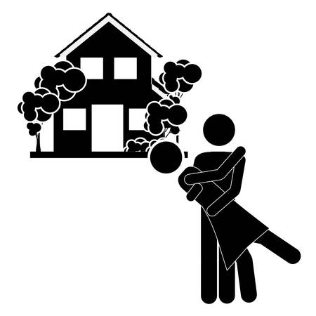 couple life design, vector illustration eps10 graphicのイラスト素材