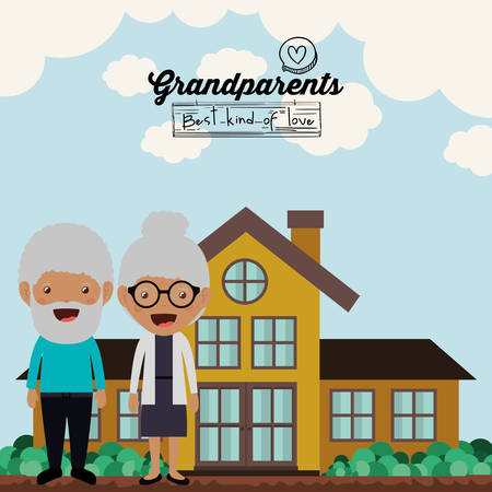 happy grandparents design, vector illustration eps10 graphicのイラスト素材