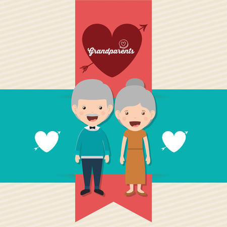 happy grandparents design, vector illustration eps10 graphicのイラスト素材