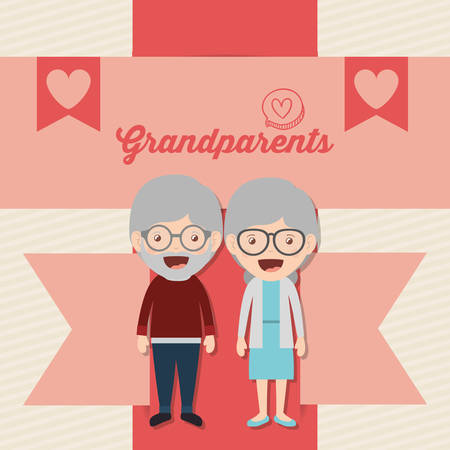 happy grandparents design, vector illustration eps10 graphicのイラスト素材