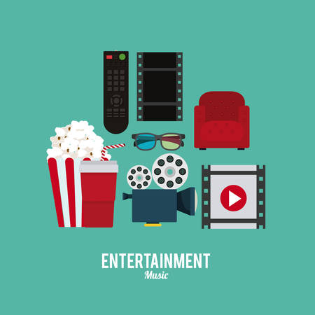 entertainment icons design, vector illustration eps10 graphicのイラスト素材