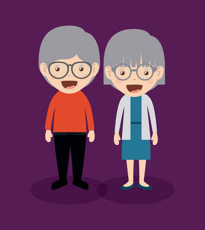 grandparents concept design, vector illustration eps10 graphicのイラスト素材