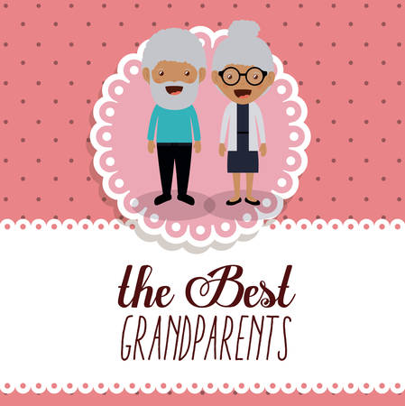 grandparents concept design, vector illustration eps10 graphicのイラスト素材
