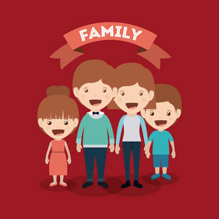 the best family design, vector illustration eps10 graphicのイラスト素材